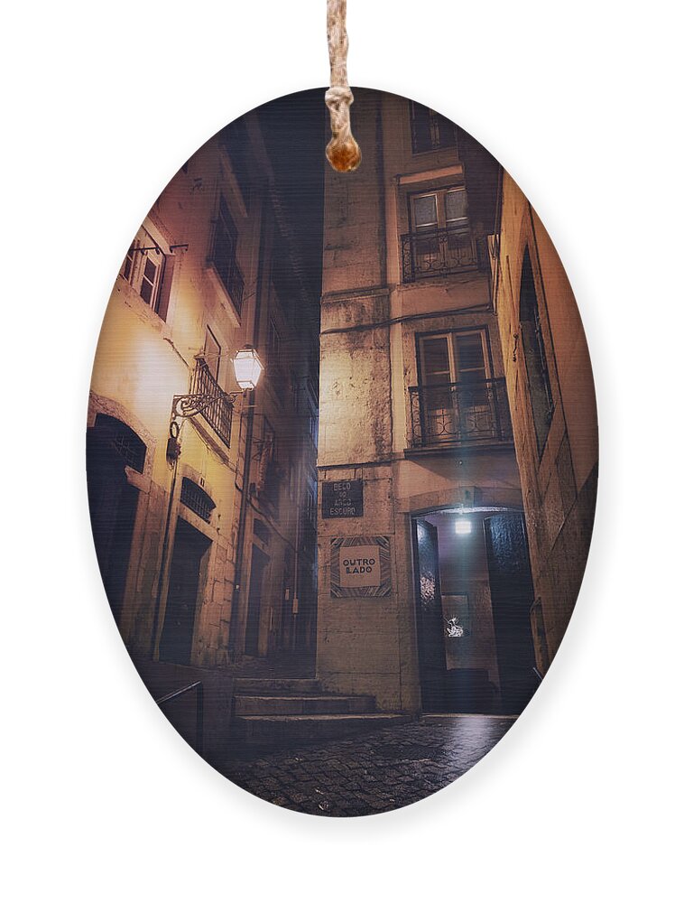 Night Ornament featuring the photograph Beco do Arco Escuro by Micah Offman