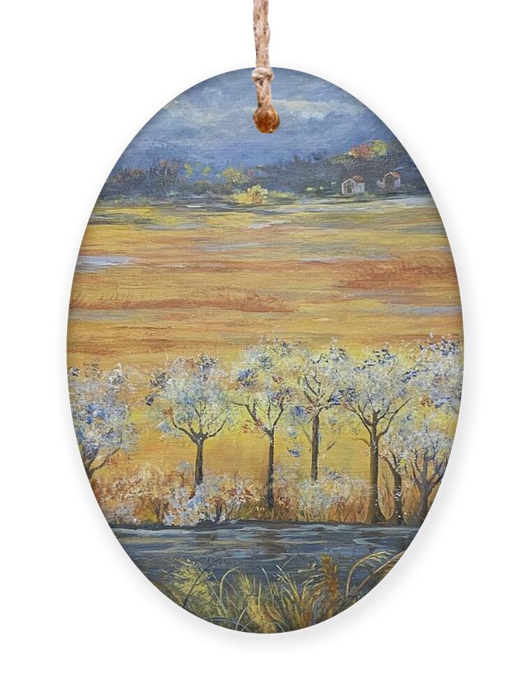 Fall Ornament featuring the painting Before The Storm by Jane Ricker
