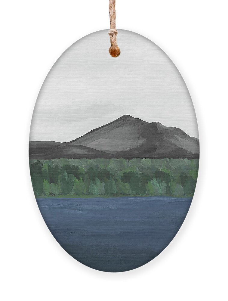 Mountain Range Ornament featuring the painting Bend Broken Top by Rachel Elise