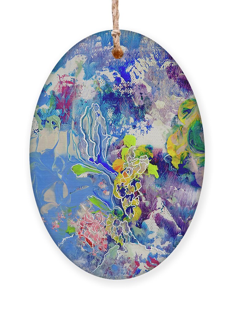Wall Art Ornament featuring the painting Beneath the Sea by Ellen Palestrant