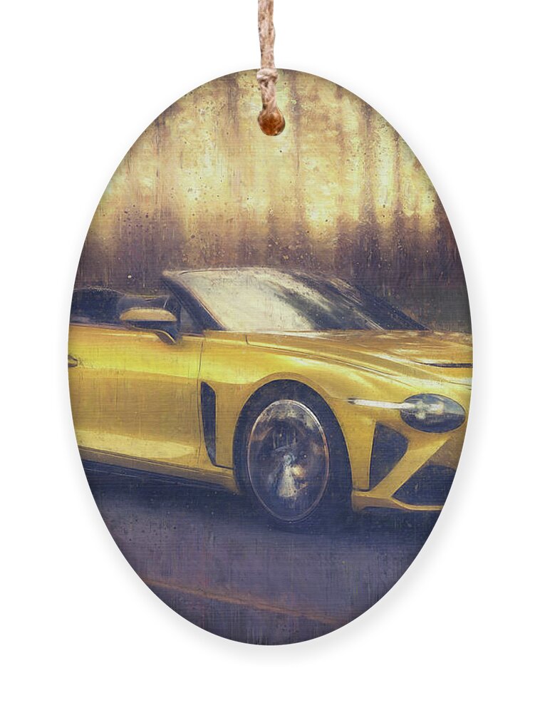 Car Ornament featuring the painting Bentley Mulliner Bacalar painting by Vart by Vart