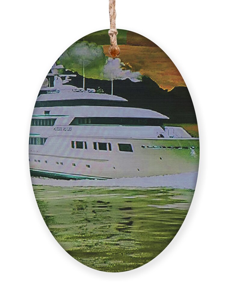 Boats Ornament featuring the painting Big Daddy 2 by CHAZ Daugherty