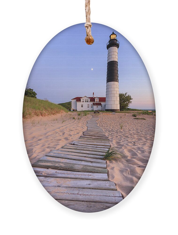 3scape Photos Ornament featuring the photograph Big Sable Point Lighthouse by Adam Romanowicz