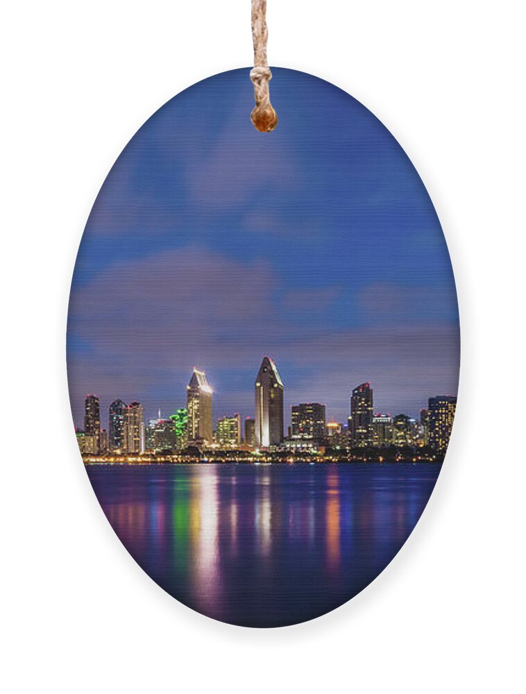 Beach Ornament featuring the photograph Big Sky, Vibrant Reflections by David Levin