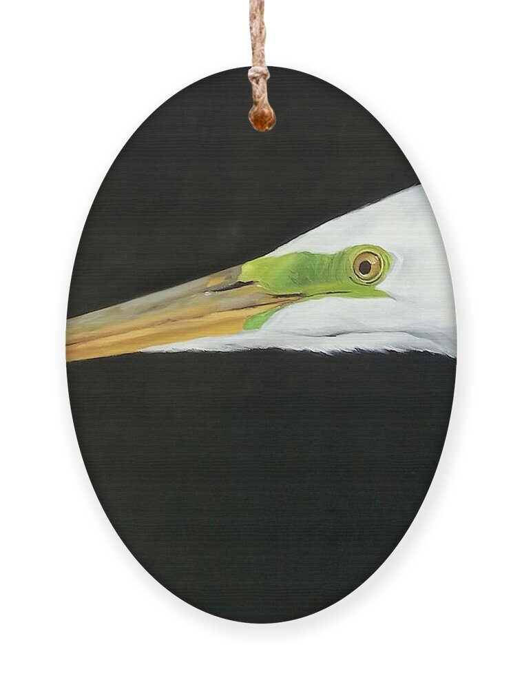  Ornament featuring the painting Bird Purse by christine shockley by John Gholson
