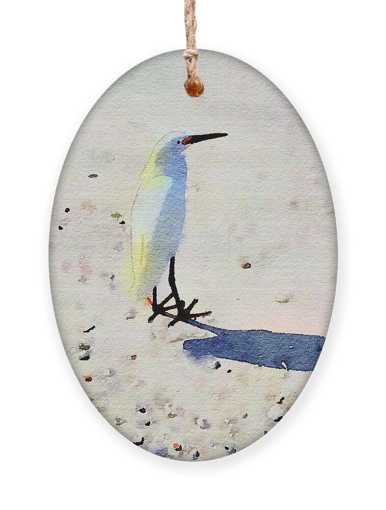 Ocean Ornament featuring the digital art Birdie Bird by Nancy Olivia Hoffmann