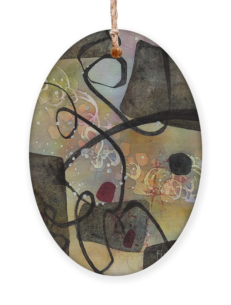 Abstract Ornament featuring the painting Black Passage 1 by Hailey E Herrera