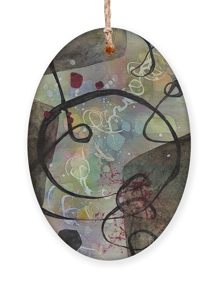 Abstract Ornament featuring the painting Black Passage 2 by Hailey E Herrera