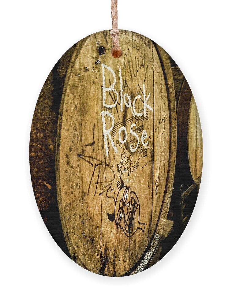 Barrel Ornament featuring the photograph Black Rose by Bonny Puckett