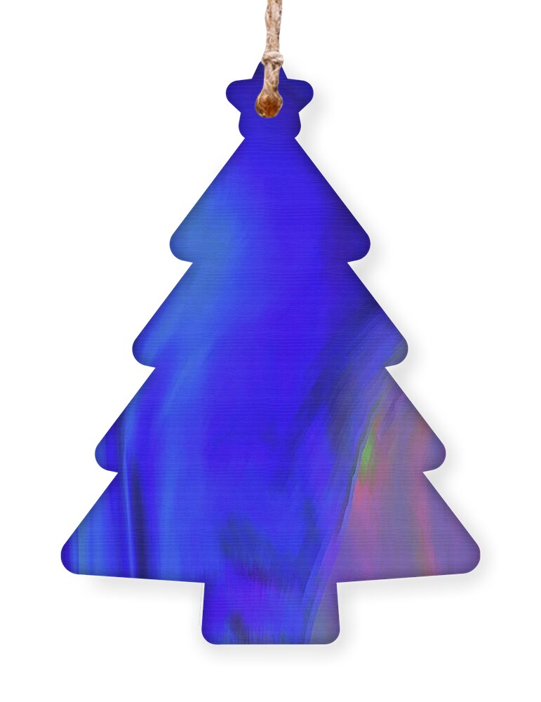  Ornament featuring the digital art Blue 2 by Glenn Hernandez