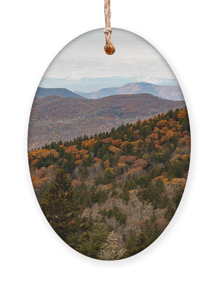 Blue Ridge Mountains Ornament featuring the photograph Blue Ridge Mountain Layers by Jayne Carney