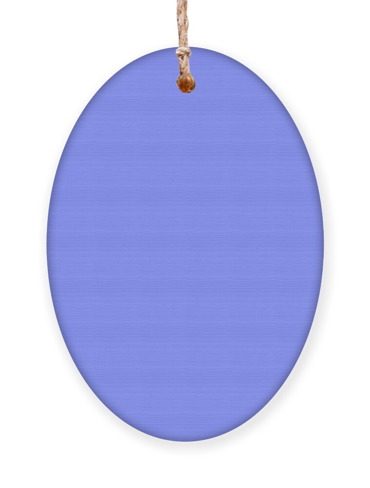 Blue Ornament featuring the digital art Blue Solid Color match for Love and Peace Design by Delynn Addams