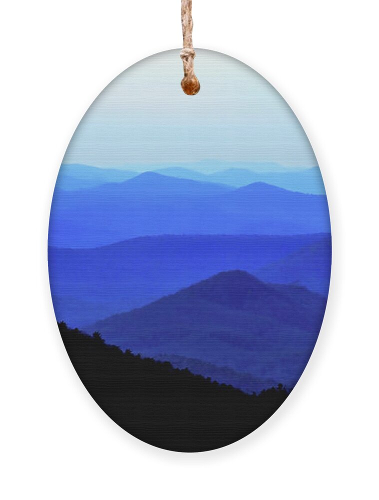 Scenic-blueridge-mountains-parkway Ornament featuring the photograph Blueridge Mountains - Parkway View by Scott Cameron