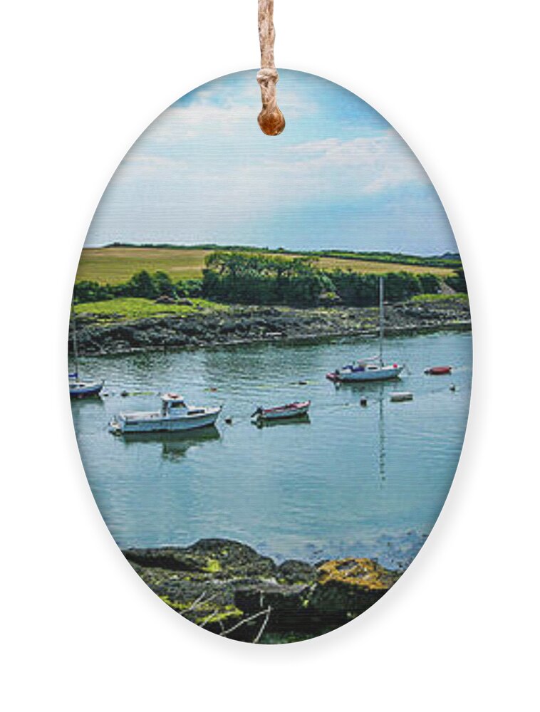 France Ornament featuring the photograph Boats in the harbor by Jim Feldman