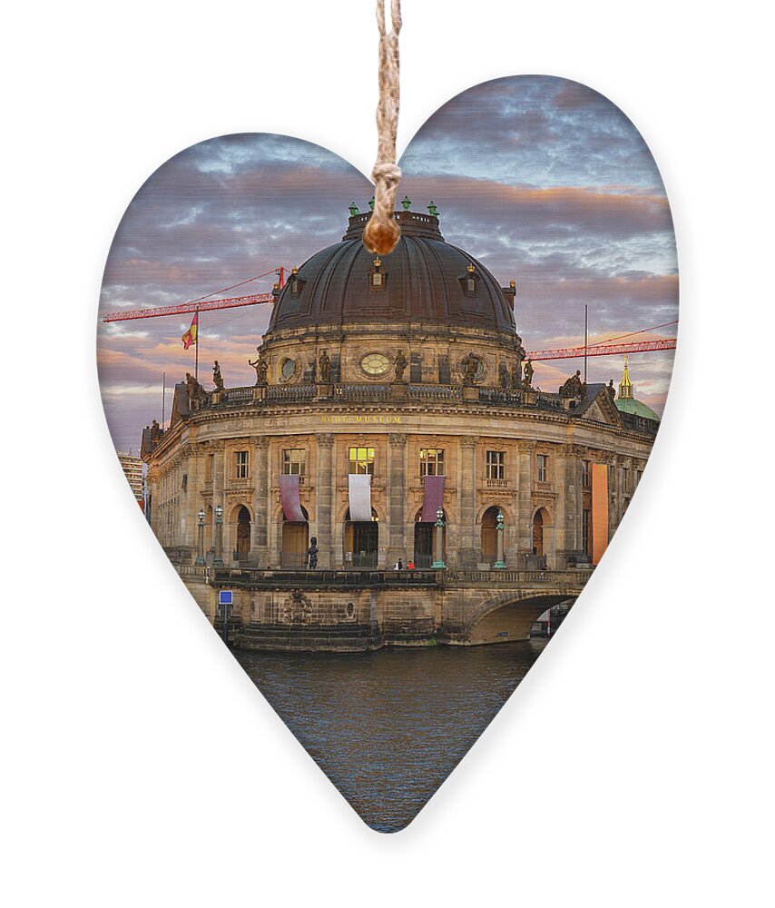 Berlin Ornament featuring the photograph Bode Museum At Sunset In Berlin by Artur Bogacki