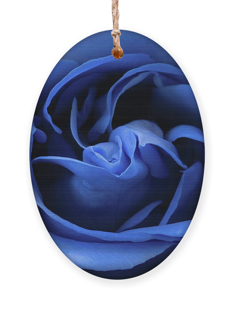 Rose Ornament featuring the photograph Bold Blue Rose by Tina Horne