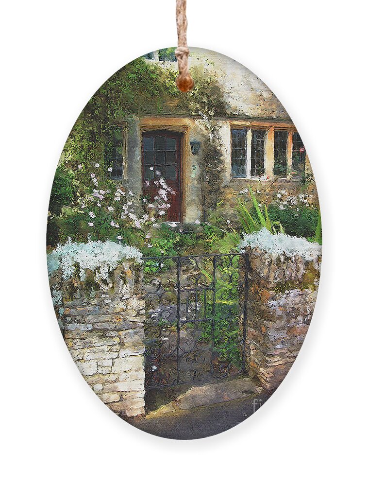 Bourton-on-the-water Ornament featuring the photograph Bourton Front Gate by Brian Watt