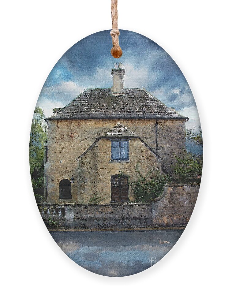 Bourton-on-the-water Ornament featuring the photograph Bourton Gathering Storm by Brian Watt