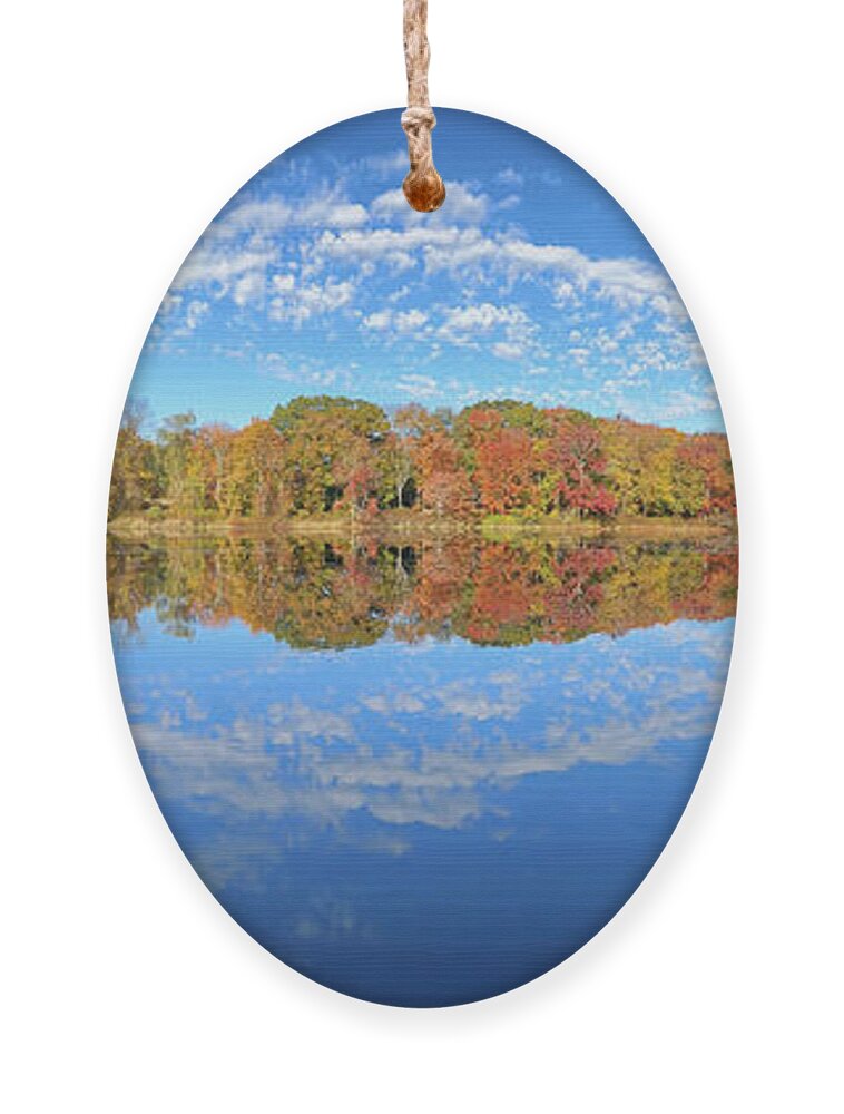Boyden Ornament featuring the photograph Boyden XVII Autumn Pano Color by David Gordon