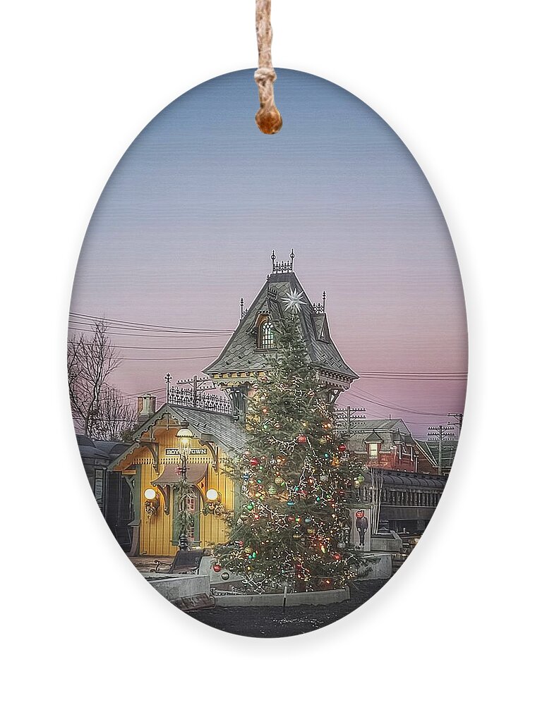 Boyertown Ornament featuring the photograph Boyertown Holiday by Dark Whimsy