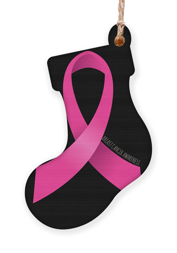 Cool Ornament featuring the digital art Breast Cancer Awareness by Flippin Sweet Gear