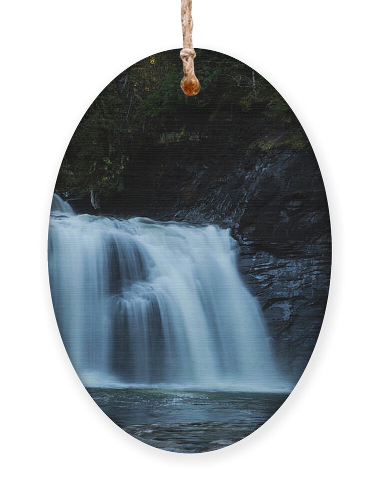 Breath And Grow Ornament featuring the photograph Breath and Grow - Waterfall Art by Jordan Blackstone