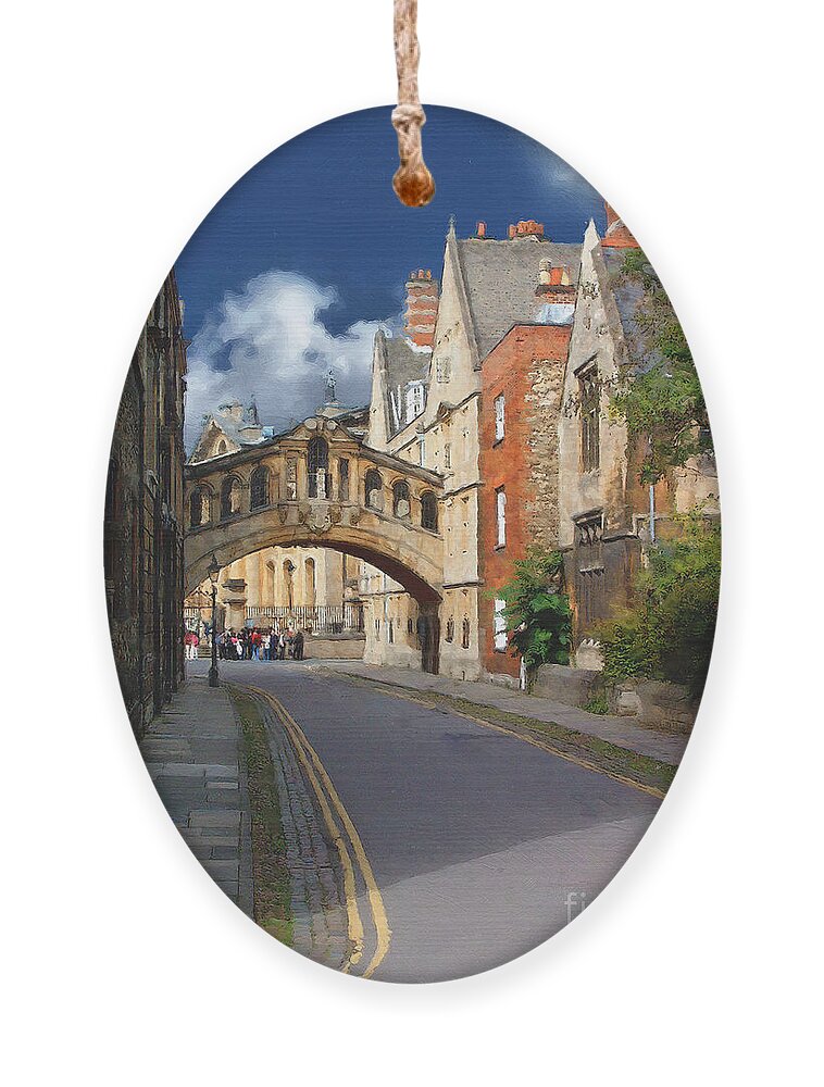 Oxford Ornament featuring the photograph Bridge of Sighs Oxford University by Brian Watt