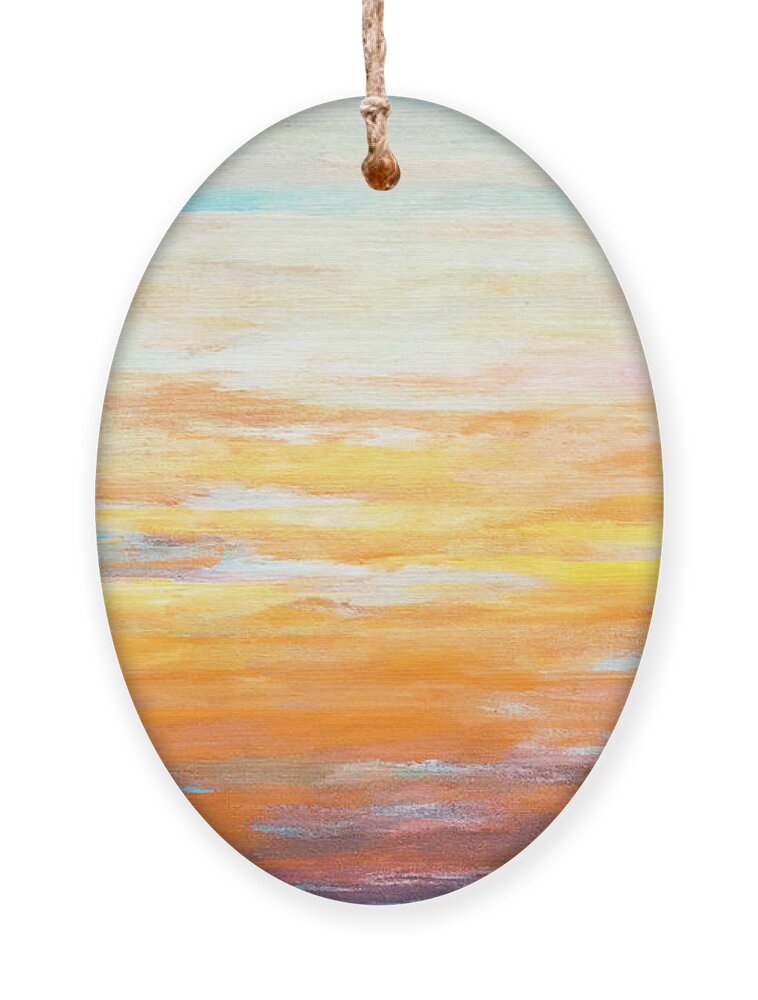 Sunrise Ornament featuring the digital art Bright Dawn by Linda Bailey