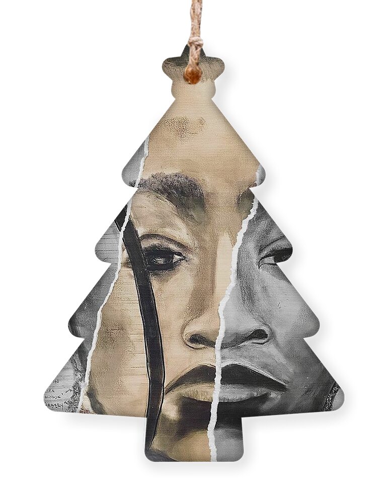  Ornament featuring the mixed media Broken by Angie ONeal