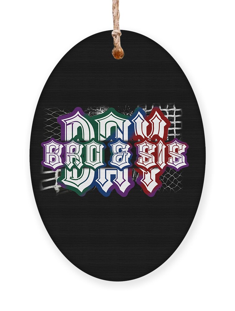 Brother And Sister Day Ornament featuring the digital art Brother and Sister Day Holiday Celebration by Delynn Addams