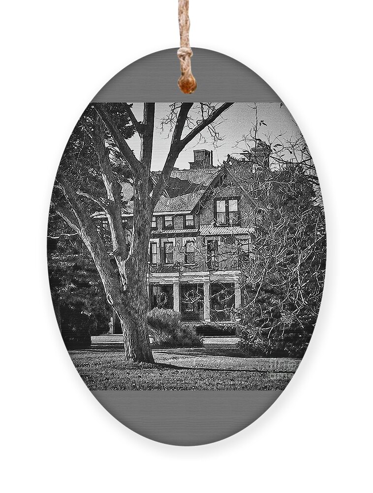 Brucemore Ornament featuring the digital art Brucemore Mansion by Kirt Tisdale