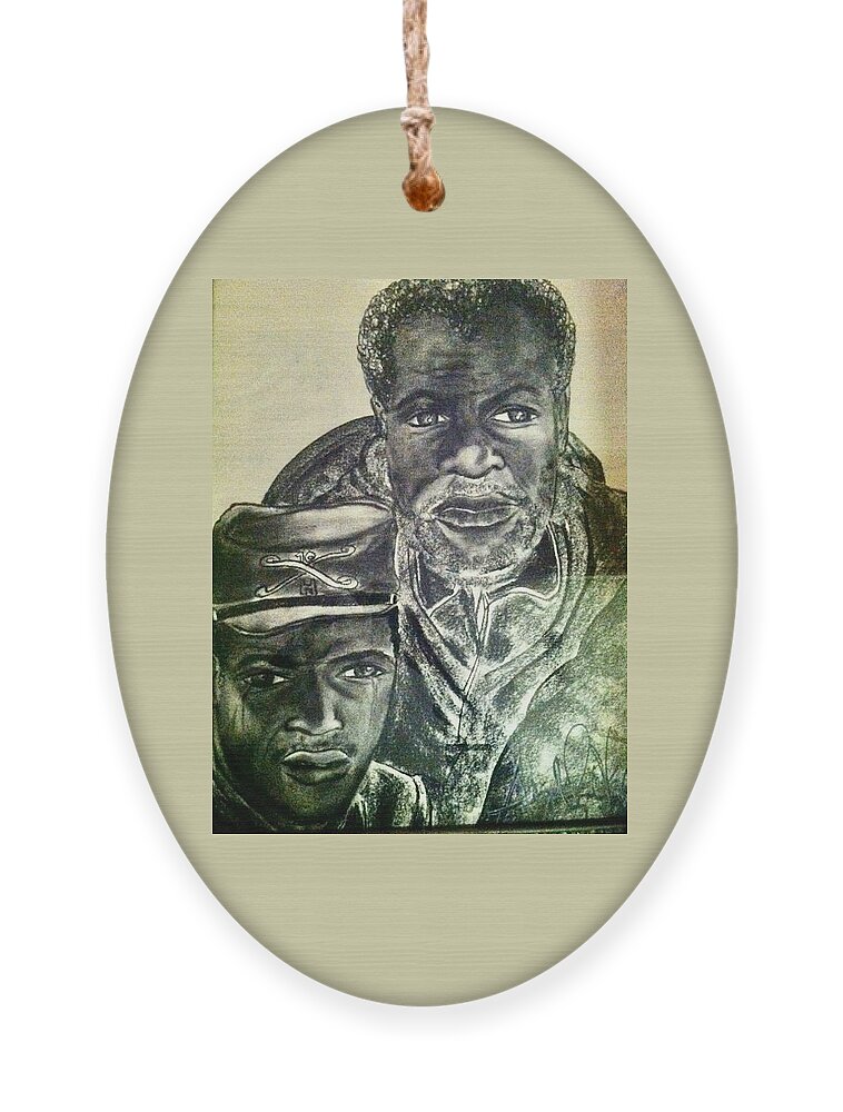  Ornament featuring the mixed media B.Soldier by Angie ONeal