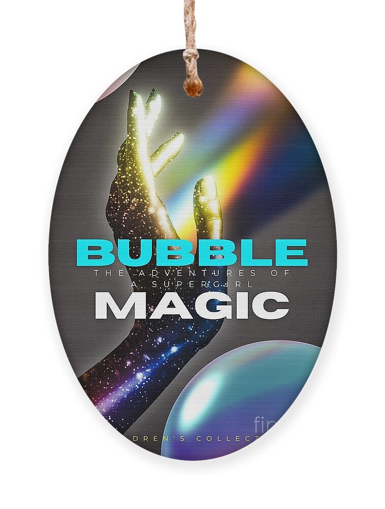 Children's Series Ornament featuring the digital art Bubble Magic by Ee Photography