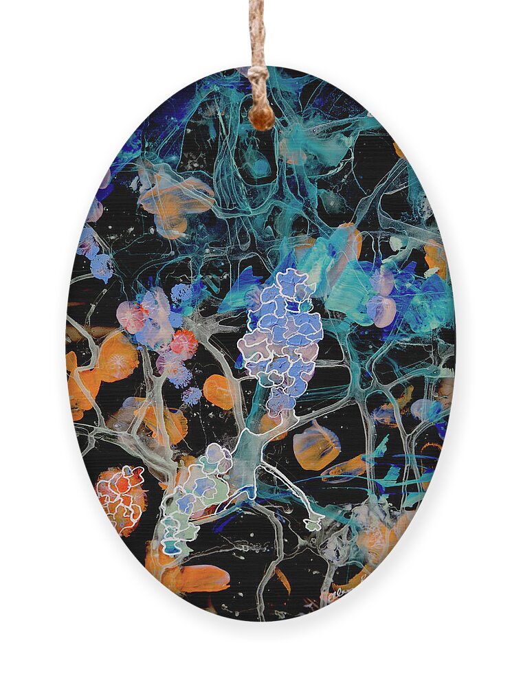 • Wall Art Ornament featuring the painting Bubbling Grapes by Ellen Palestrant