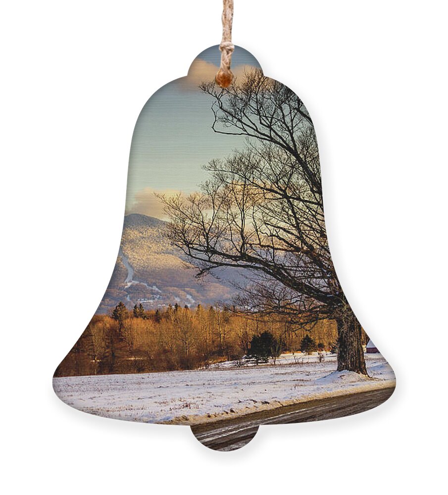 Burke Mt Ornament featuring the photograph Burke Mt From Sugarhouse Road by John Rowe