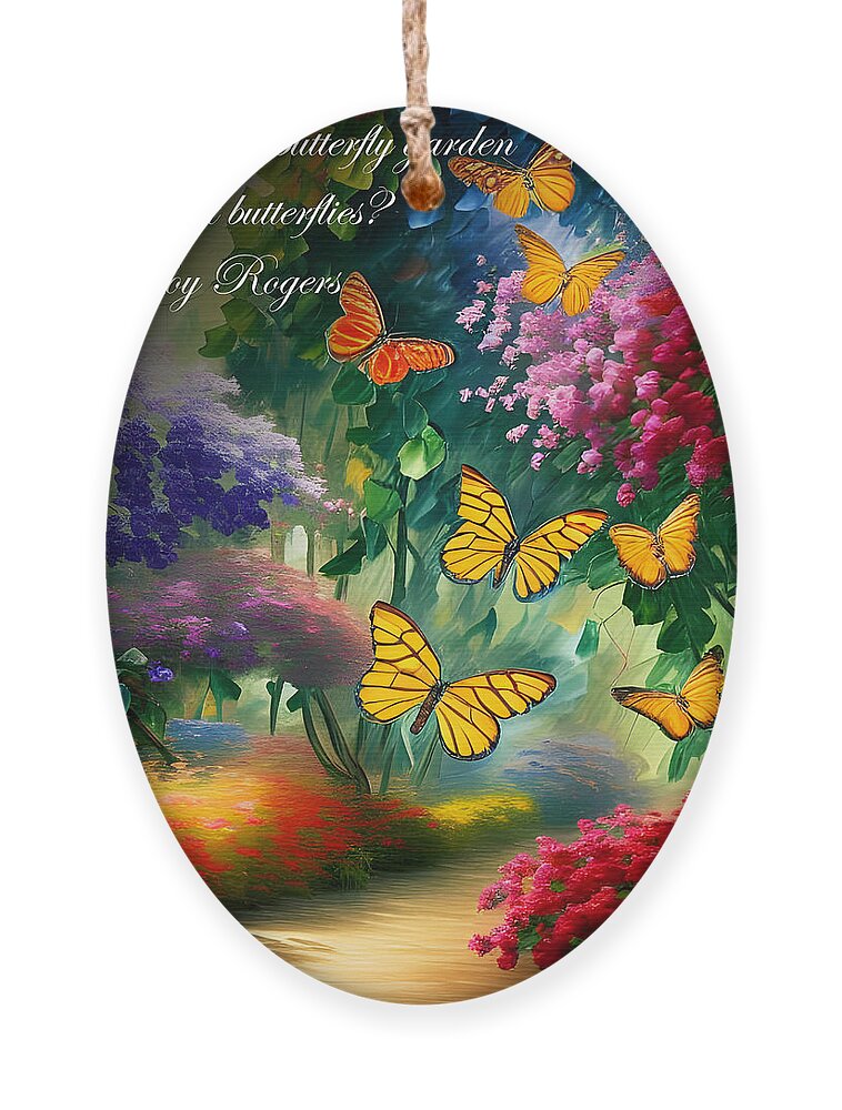 Digital Ornament featuring the digital art Butterfly Garden 2 by Beverly Read