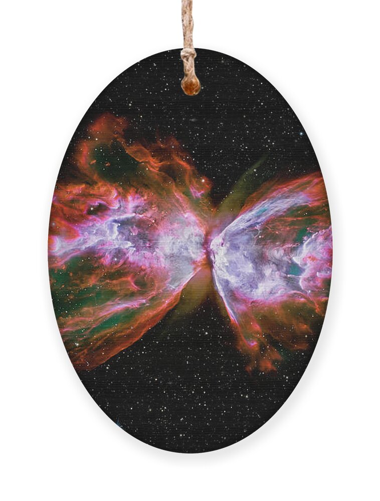 3scape Ornament featuring the photograph Butterfly Nebula NGC6302 by Adam Romanowicz