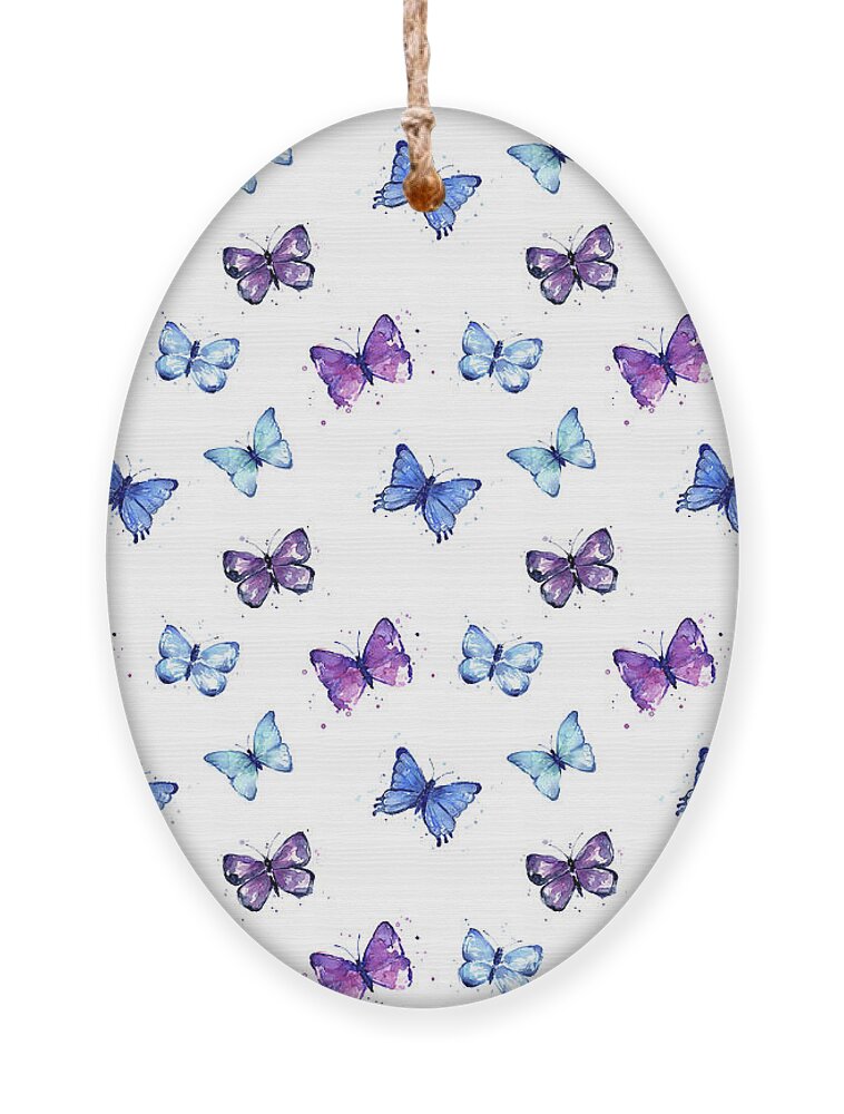 Purple Butterfly Painting by Olga Shvartsur - Pixels Merch