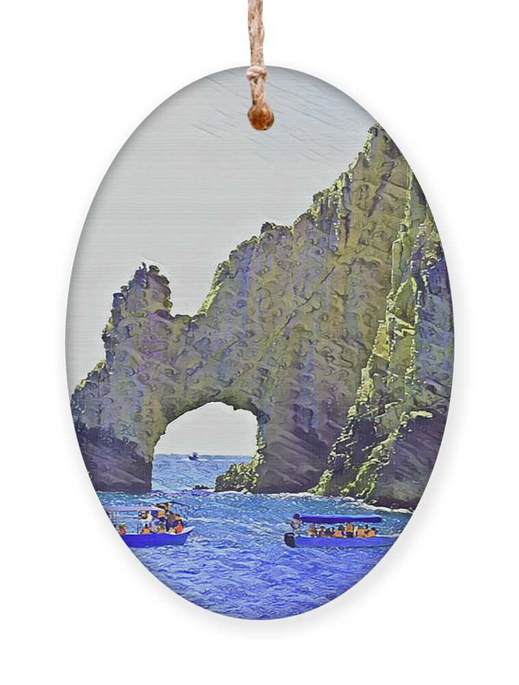 Cabo Ornament featuring the digital art Cabo Arch 0210 by David Ragland