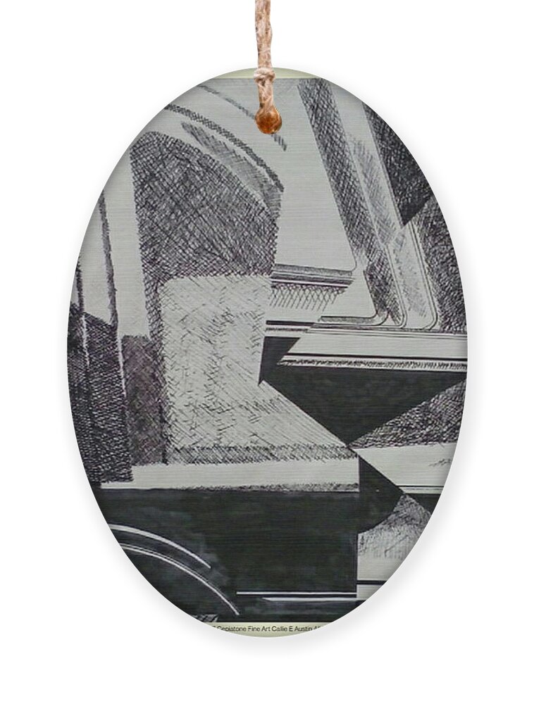 Cadillac Ornament featuring the drawing Cadillac cubism by Cepiatone Fine Art Callie E Austin