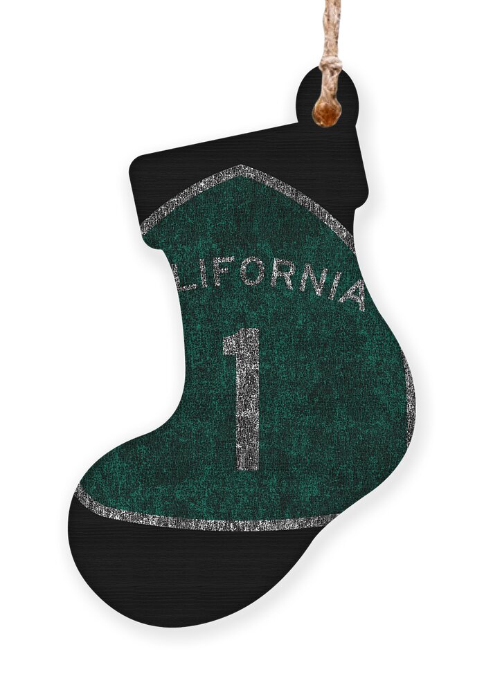 Funny Ornament featuring the digital art California 1 Pacific Coast Highway by Flippin Sweet Gear