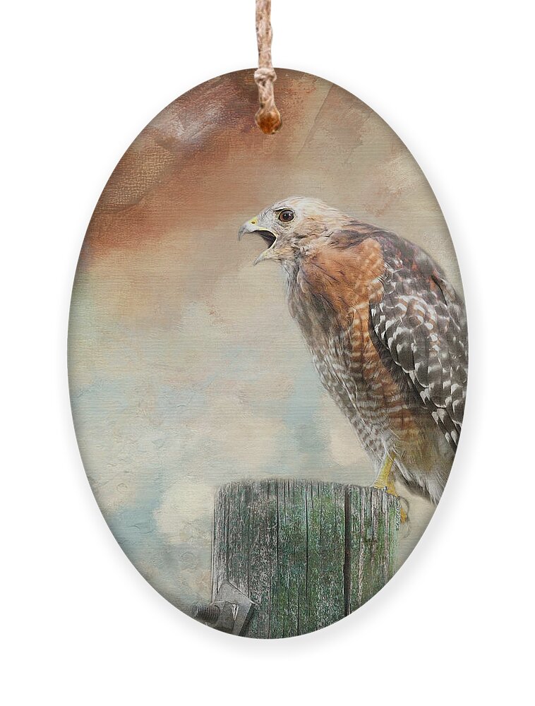 Bird Ornament featuring the photograph Calling For Backup by Jai Johnson