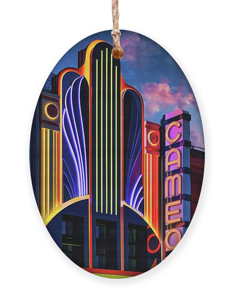 Cameo Ornament featuring the photograph Cameo Theatre by Shelia Hunt