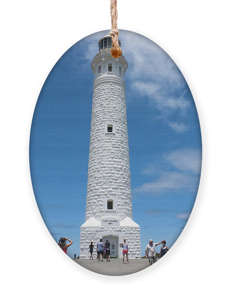 Augusta Ornament featuring the photograph Cape Leeuwin Lighthouse, Augusta, Western Australia by Elaine Teague