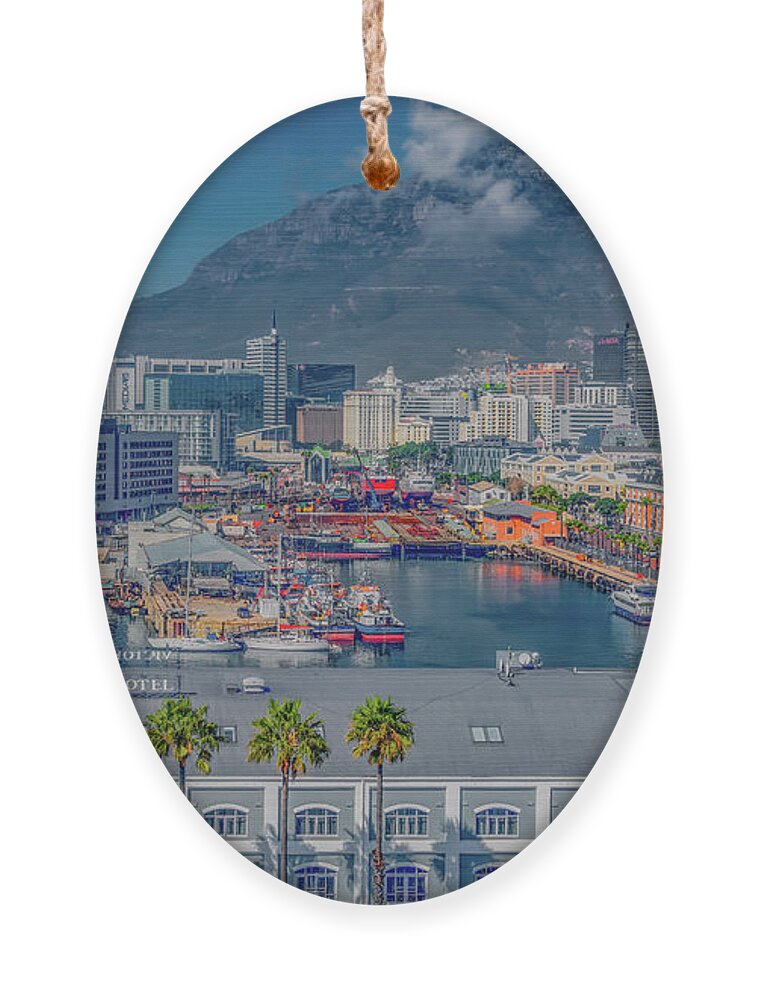 Cape Town Ornament featuring the photograph Capetown City View by Marcy Wielfaert