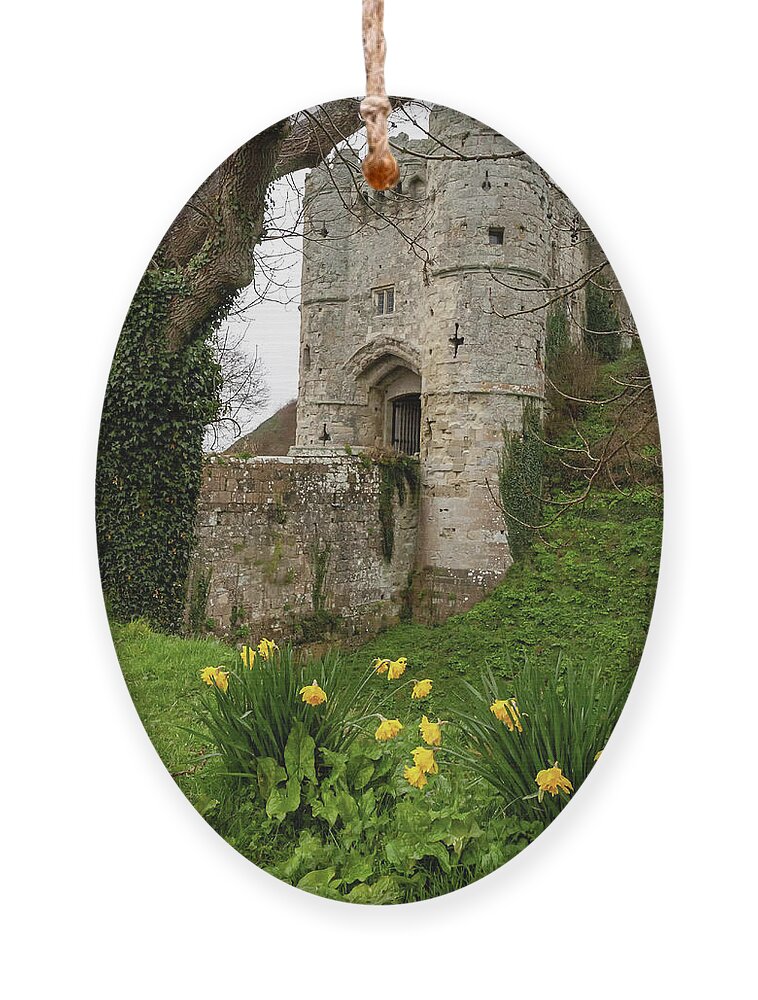 Travel Ornament featuring the photograph Carrisbrooke Castle Entrance by Shirley Mitchell