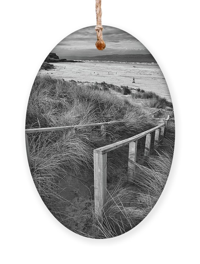 Castlerock Ornament featuring the photograph Castlerock Beach by Nigel R Bell