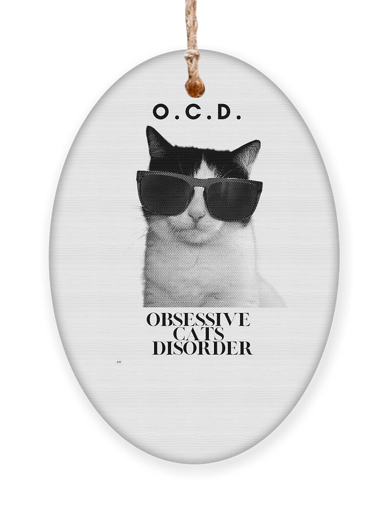 Cat Lover Ornament featuring the digital art Cat Lover Gift Ideas by Caterina Christakos