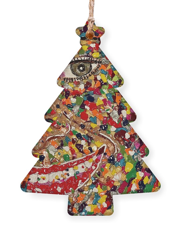Polymer Clay Ornament featuring the mixed media Celebrate by Deborah Stanley
