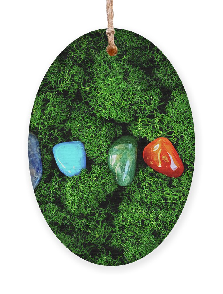 Aura Ornament featuring the photograph Chakra Crystals by Anastasy Yarmolovich